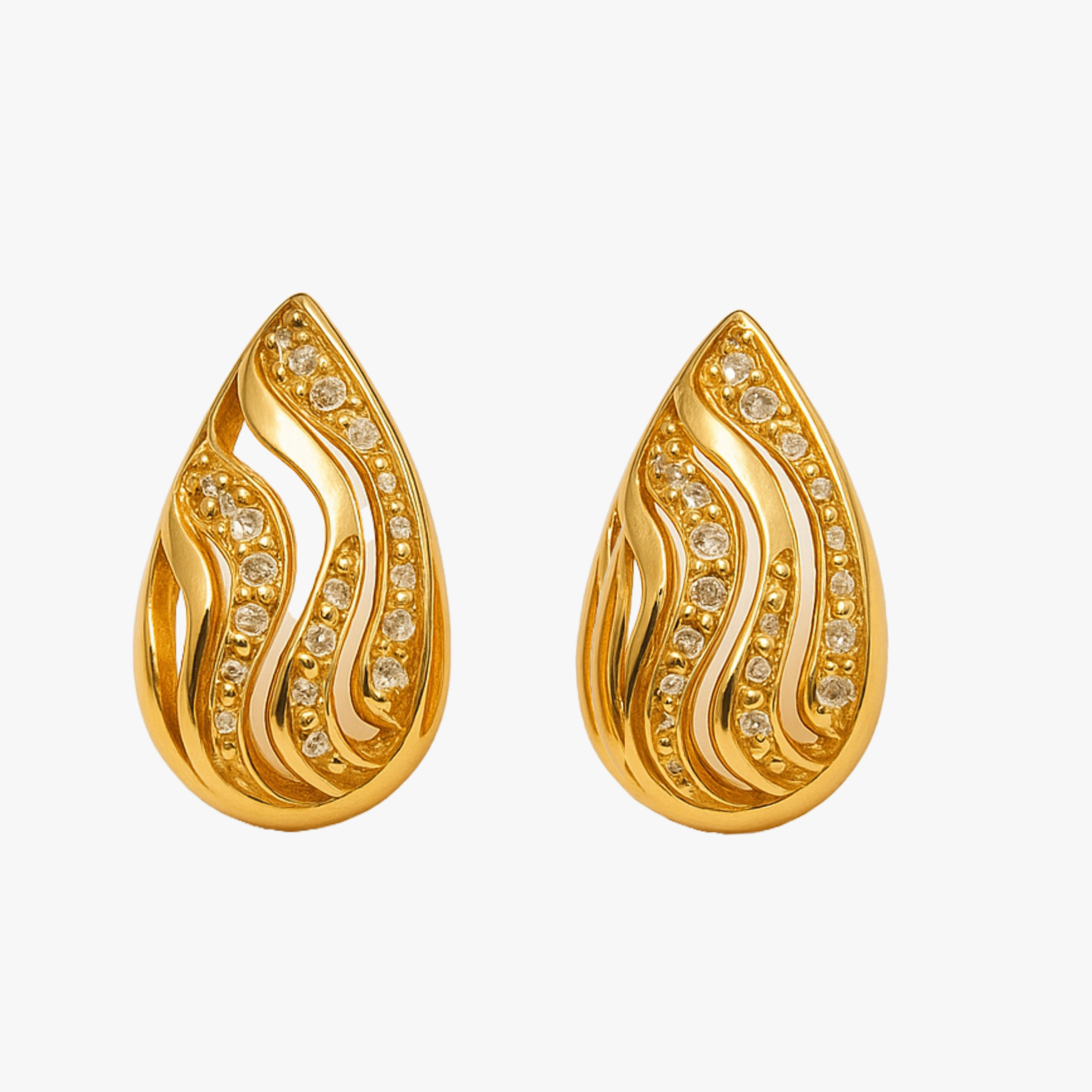 Teardrop Stud Earrings