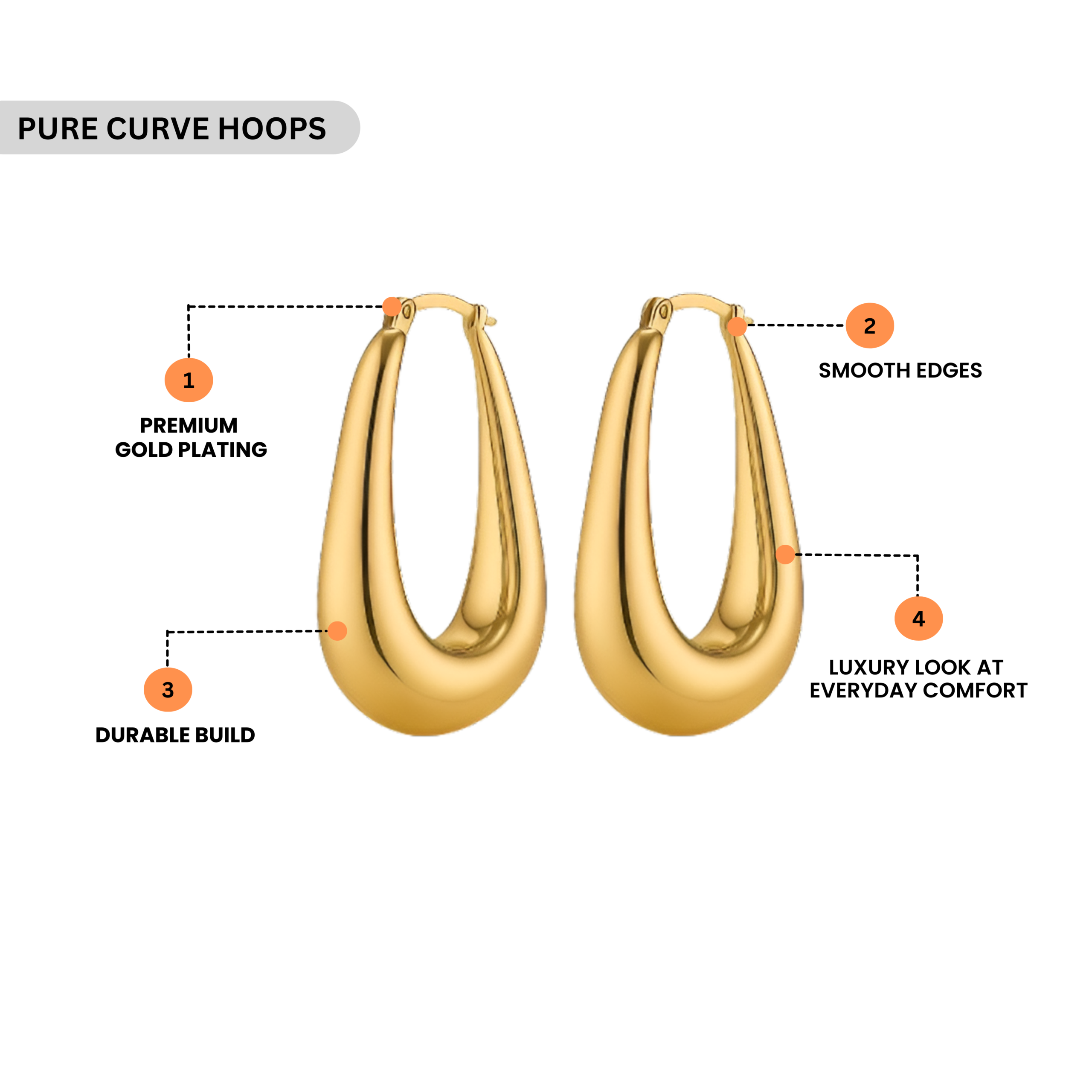 Golden Loops Raindrop Earring - Image 3